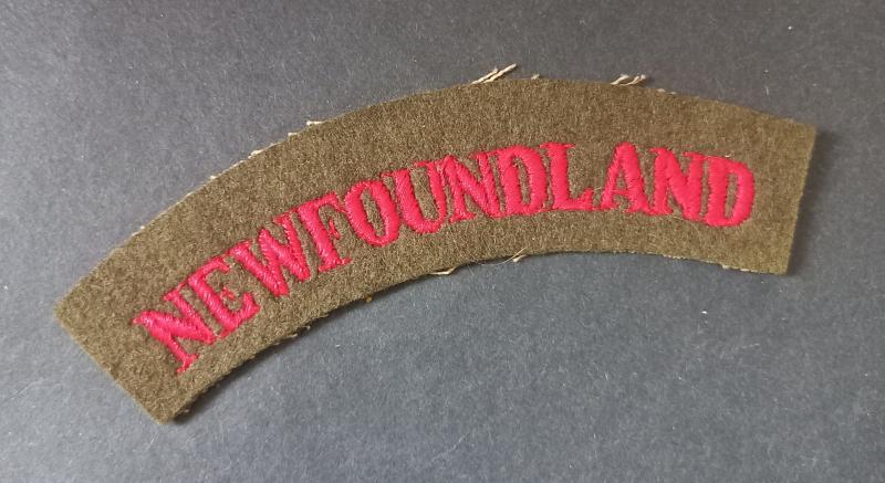 A superb - typical British made - Canadian Newfoundland Regiment shoulder title