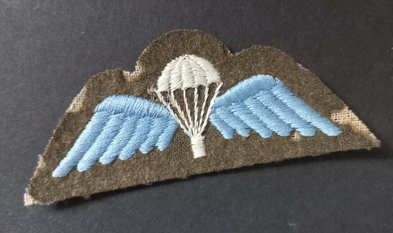 A nice and un-issued - regrettably moth eaten - late war i.e early post war parachute qualification wing