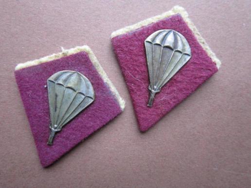 A nice original matching set of Polish Airborne Military Police collar kites