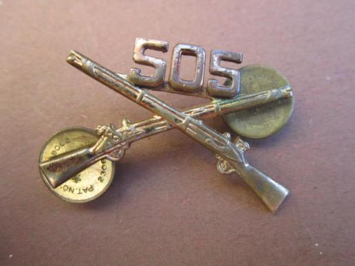 A nice wartime issued US 505th PIR (Parachute Infantry Regiment) 82nd Airborne Division Officer's collar badge 