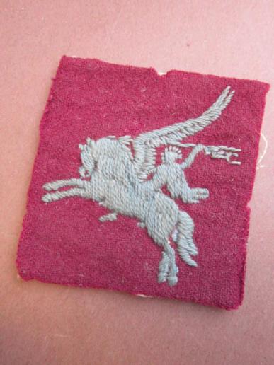A very nice un-issued and unfortunately single example of a embroided i.e. taylor made so called 'Cherry' type Pegasus arm formation sign