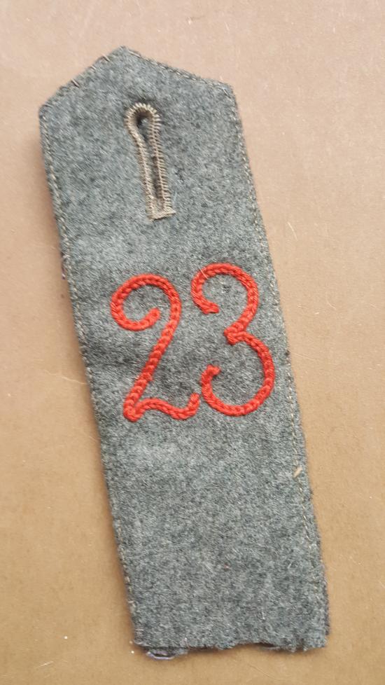 A good World War One German so called M15 Felt Grau 23rd Infantry Division shoulder piece