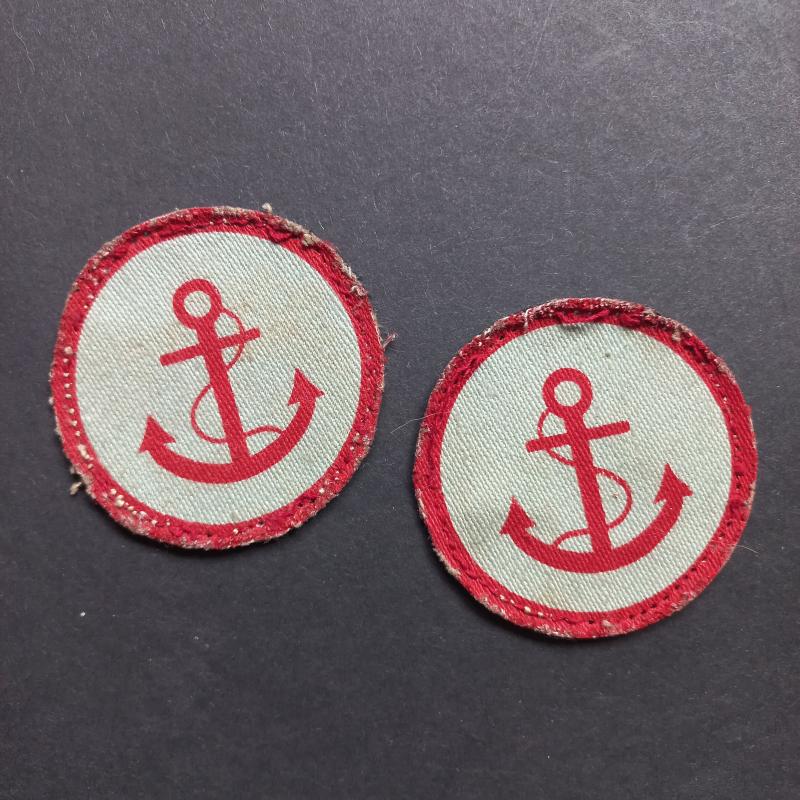 A superb - full matching - set of shoulder badges to the Beach Groups Royal Engineers & 8th GHQ Troops Engineers