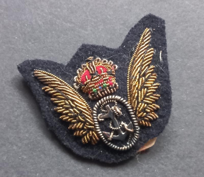A superb - pre 1953 - (made in bullion) Royal Navy Fleet Arm Observer wing