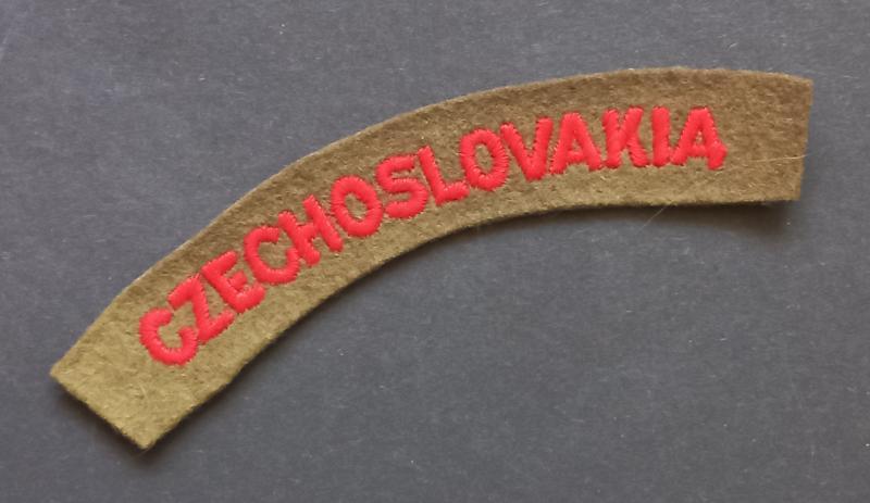 A superb - un-issued British made - national free Czechoslovakia shoulder title