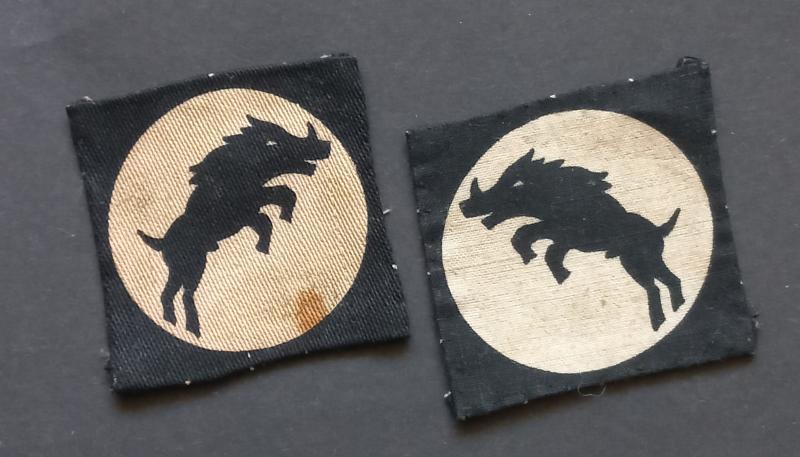 A nice set of printed formation badges to XXX Corps (30th Corps)