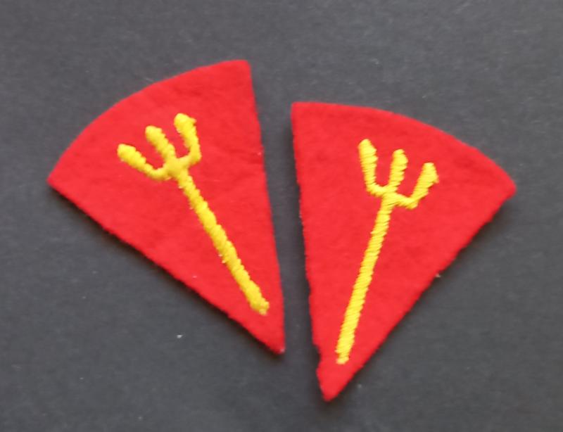 A trully superb - and fully matching - set of Royal Marine Division divisional signs