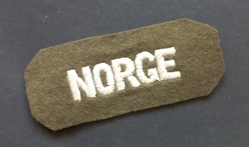 A trully superb - British made - Norwegian NORGE shoulder title