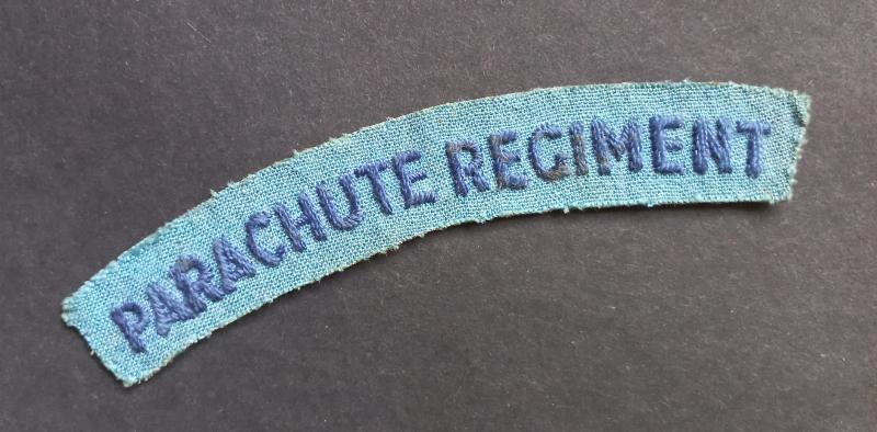 A superb - and not so often seen - North African i.e local made early Parachute Regiment shoulder title