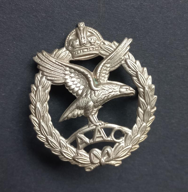 A superb - highly detailed - white metal Army Air Corps cap badge