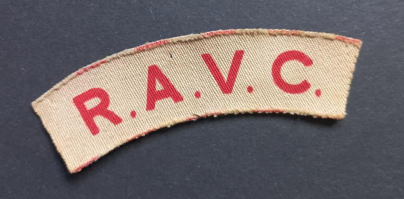 A superb and un-issued printed R.A.V.C. (Royal Army Veterinary Corps) shoulder title