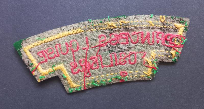 A superb and issued (typical British made) Canadian Princess Louise Fusiliers embroided shoulder title
