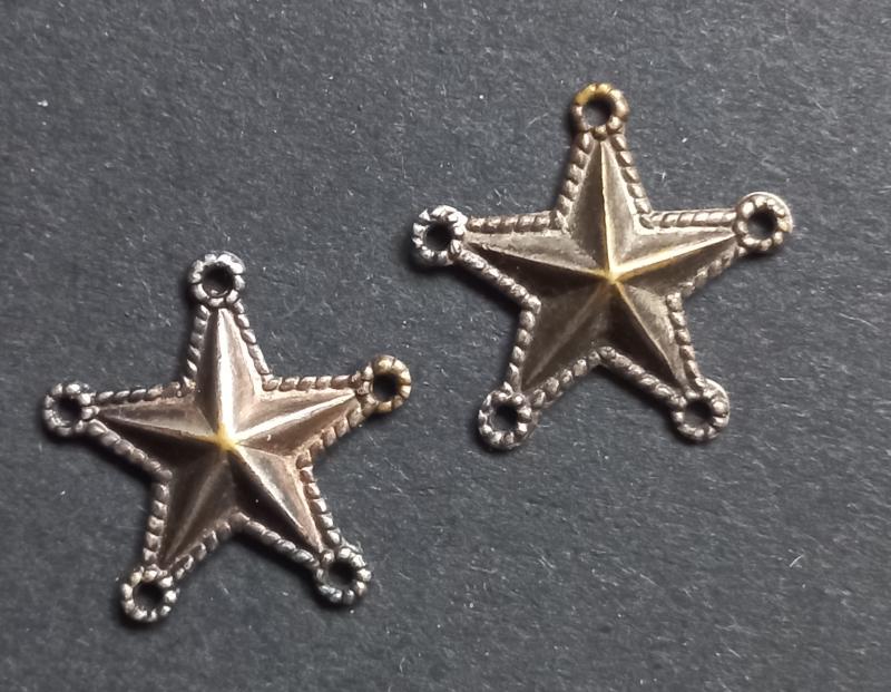 A nice set of two Norwegian Free Forces (probaly British made) Officers collar stars